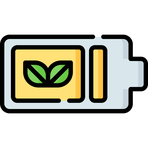 Eco battery eco go green charging icon