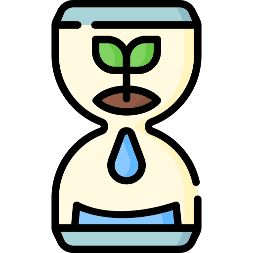 Eco green clock water icon