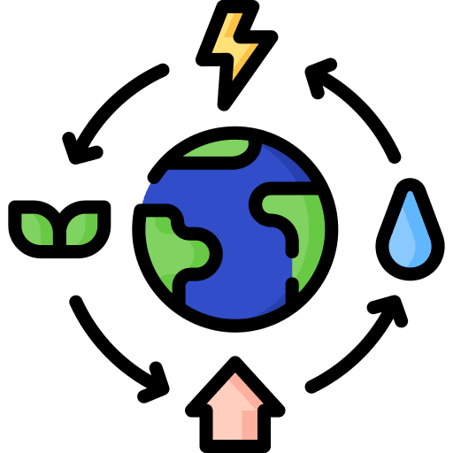 Ecology eco sprout arrows icon