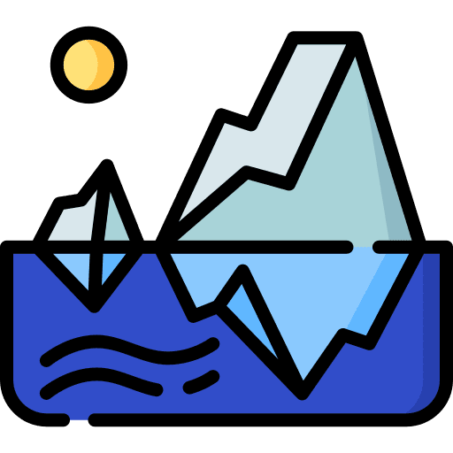 Glaciers sun nature north pole icon