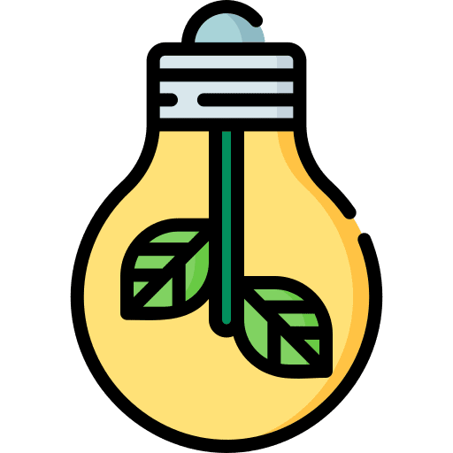 Eco light eco light ecology and environment save the planet icon