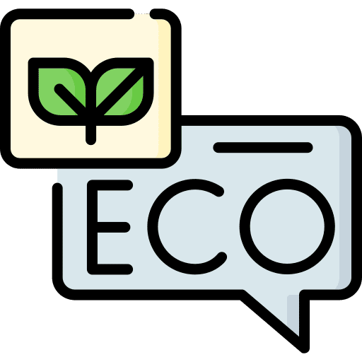 Ecology speech balloon zero waste nature icon