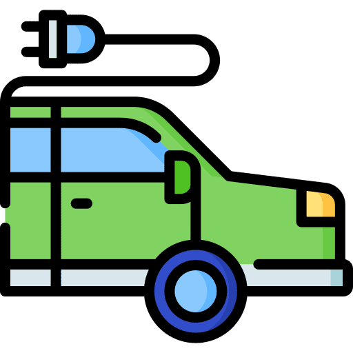 Electric car hybrid electric car car icon