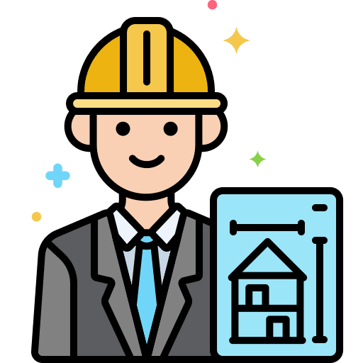 Architect business and finance percent architect icon