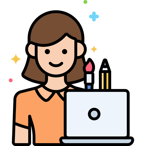 Graphic designer freelance professions and jobs programmer icon