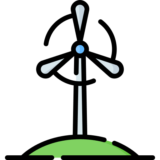 Windmill entertainment architecture and city wind energy icon