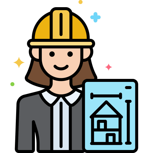 Architect job professions and jobs engineer icon