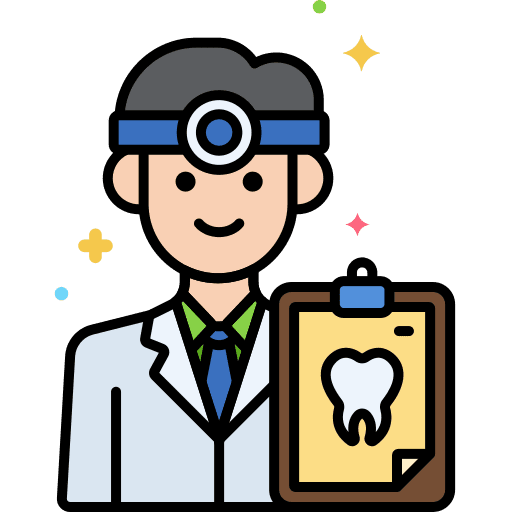 Dentist male healthcare and medical dentist icon
