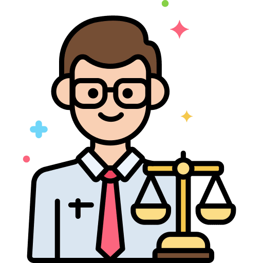 Lawyer justice miscellaneous professions and jobs icon