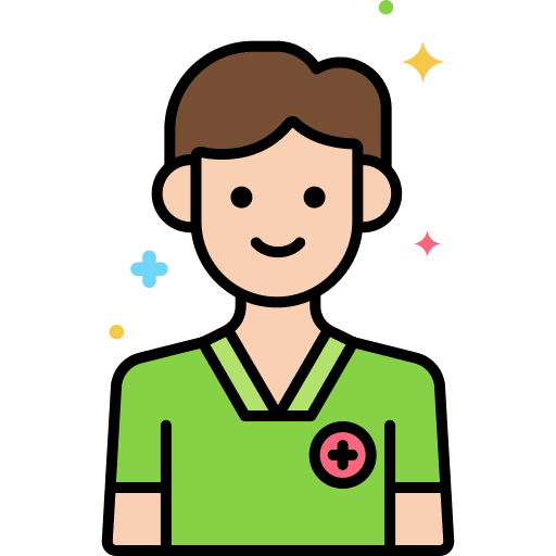 Nurse male illness healthcare and medical icon