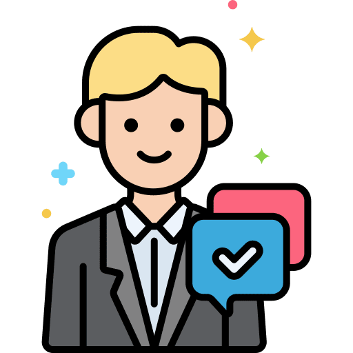 Salesman business and finance commerce and shopping customer service icon