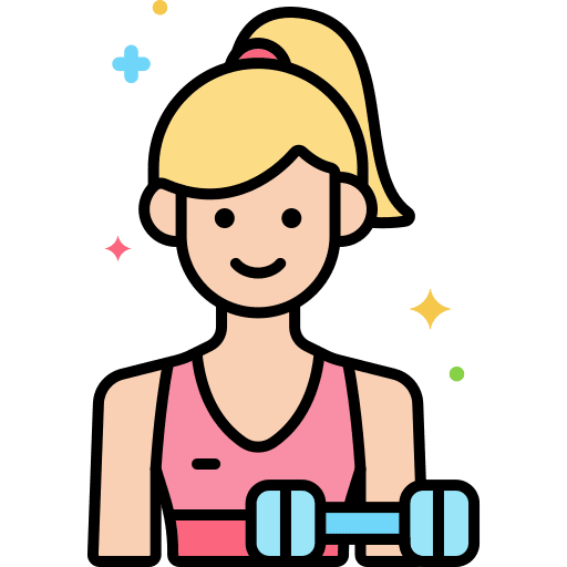 Trainer routine professions and jobs woman icon