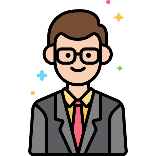 Consultant professions and jobs coach male icon