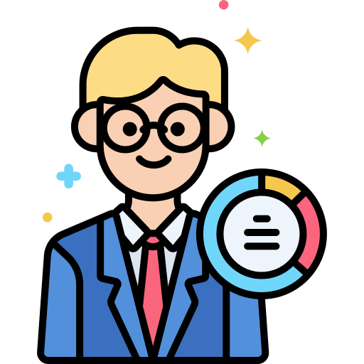 Data scientist researcher professions and jobs education icon