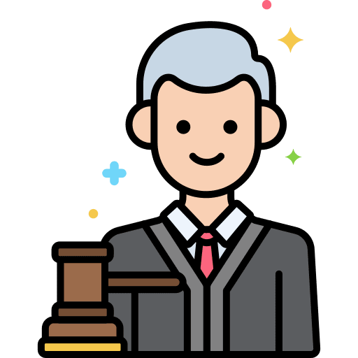 Judge court lawyer justice icon