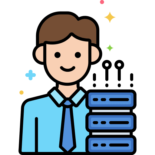 Network professions and jobs employees storage icon