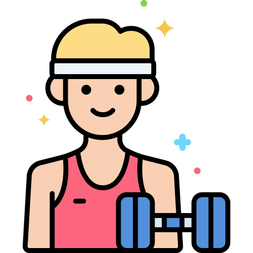 Trainer excercise athlete user icon