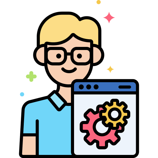Developer data web professions and jobs icon