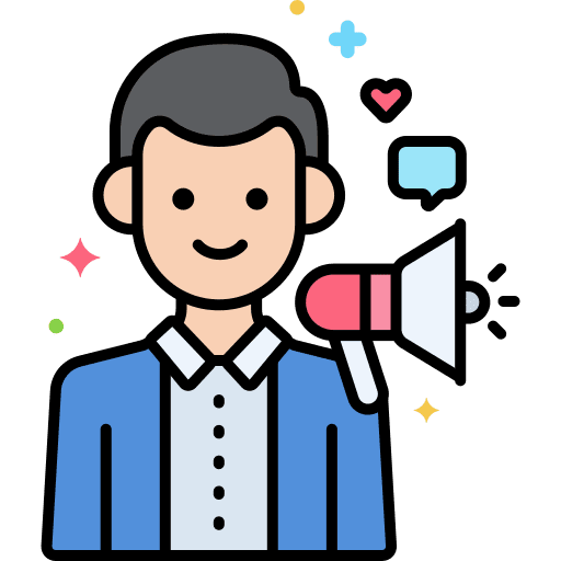Influencer influencer professions and jobs administrator icon