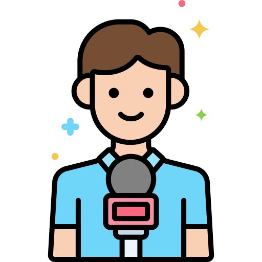 Male journalist news reporter journalist male journalist icon