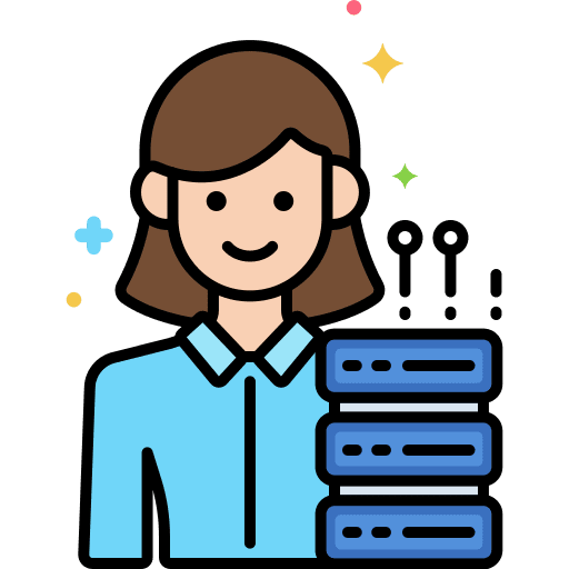 Network multimedia employees servers icon