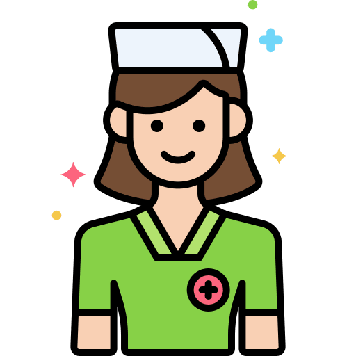 Nurse helper professions and jobs healthcare and medical icon