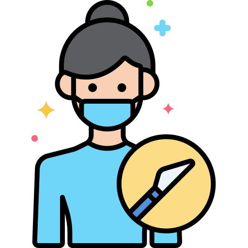 Surgeon female checkup surgeon icon