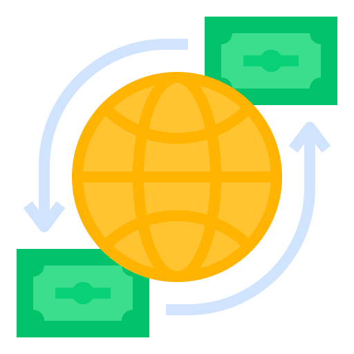 Exchange rate global money exchange rate icon