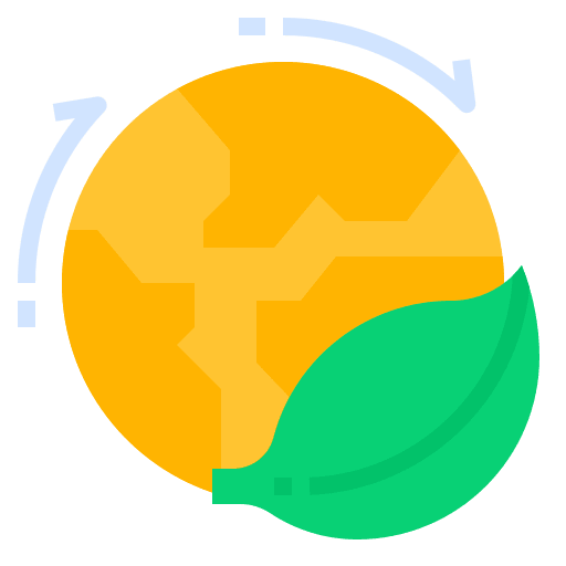 Go green leaf world global icon