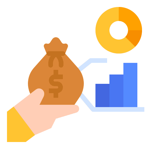 Investing economy statistic broker icon
