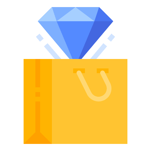 Value luxury economy commerce and shopping icon