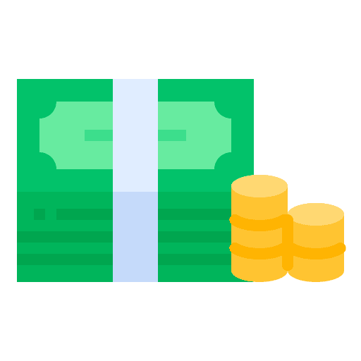 Financial coin money business icon