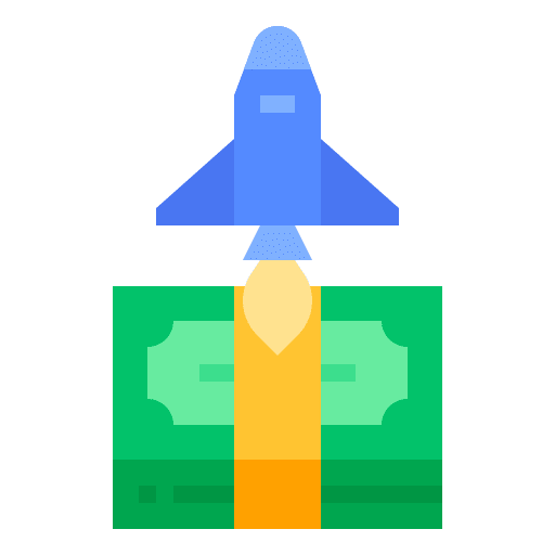 Startup business and finance growth banknote icon
