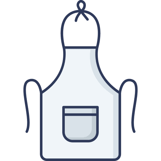 Apron chef uniform kitchen protection icon