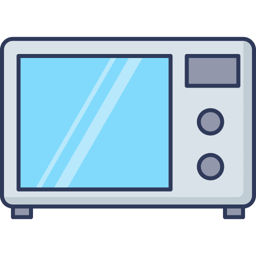Microwave oven food and restaurant microwave kitchenware icon