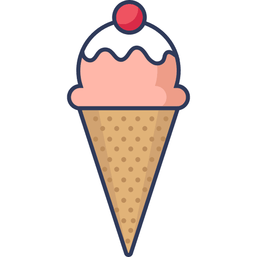 Ice cream summer dessert sweet icon