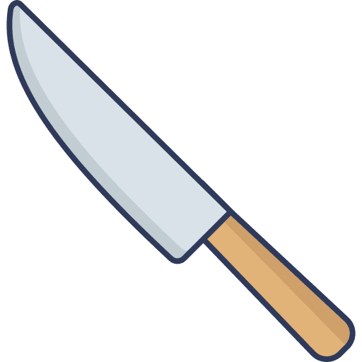 Knife cutting knife food and restaurant icon