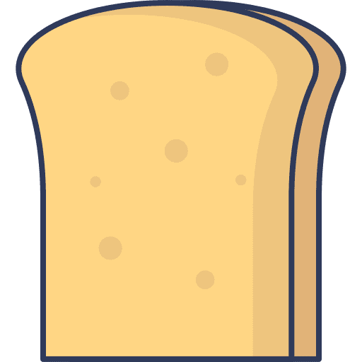 Sliced bread food and restaurant toast bread icon