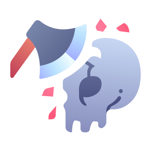 Axe gaming ability skull icon