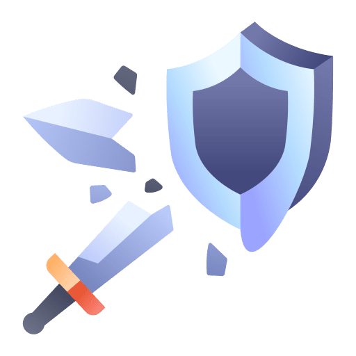 Shield game skill sword icon