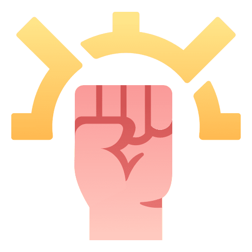 Fighter strenght warrior hands and gestures icon