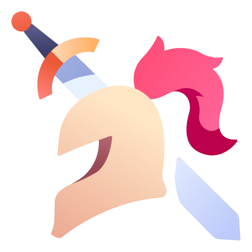 Knight helm sword gaming icon
