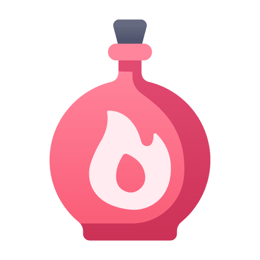 Fire game halloween bottle icon