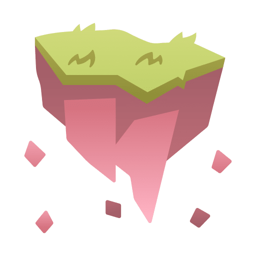 Earthquake magic crack disaster icon