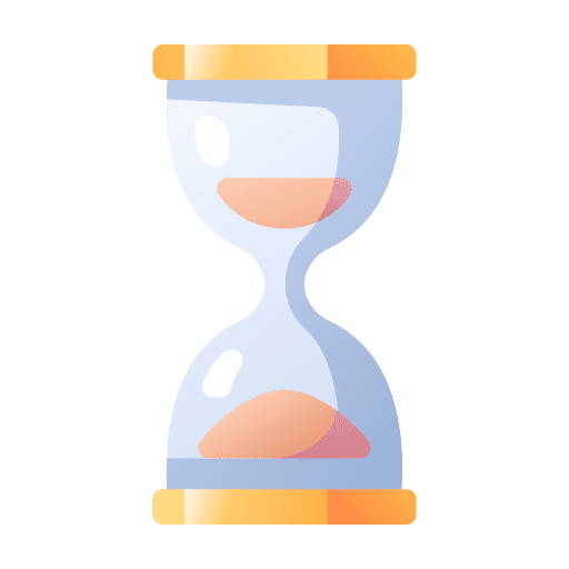 Hourglass countdown sand time and date icon