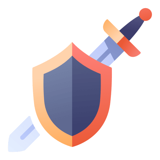 Sword weapon shield game icon