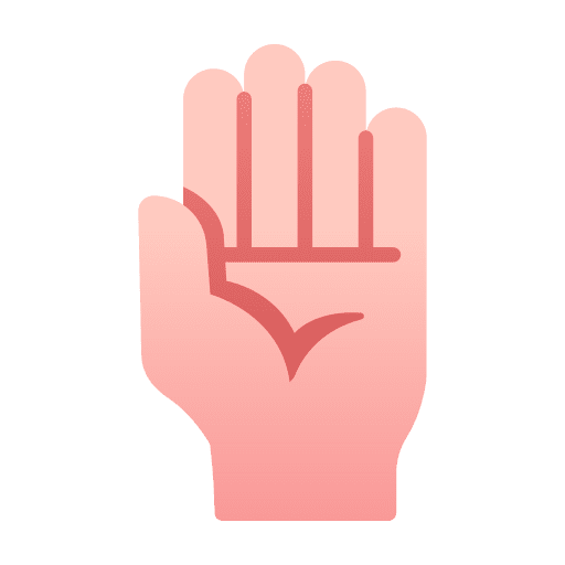 Hand gesture open hand body parts icon