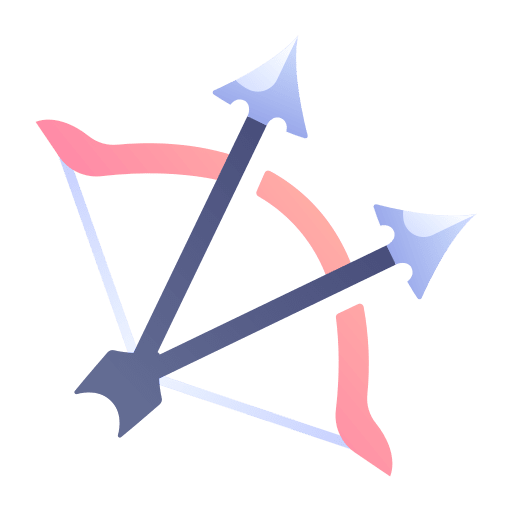 Two arrows archer two arrows bow icon