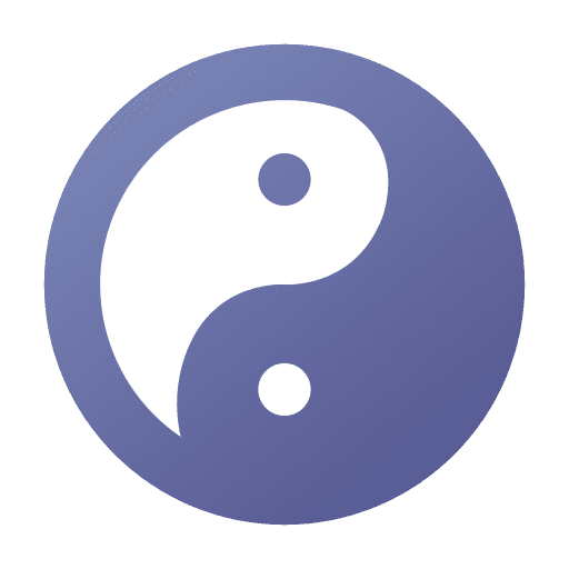 Yin yang yang balance shapes and symbols icon