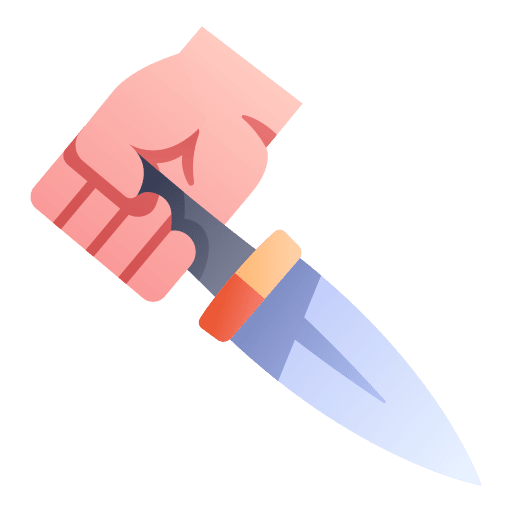 Knives skill gaming hand icon